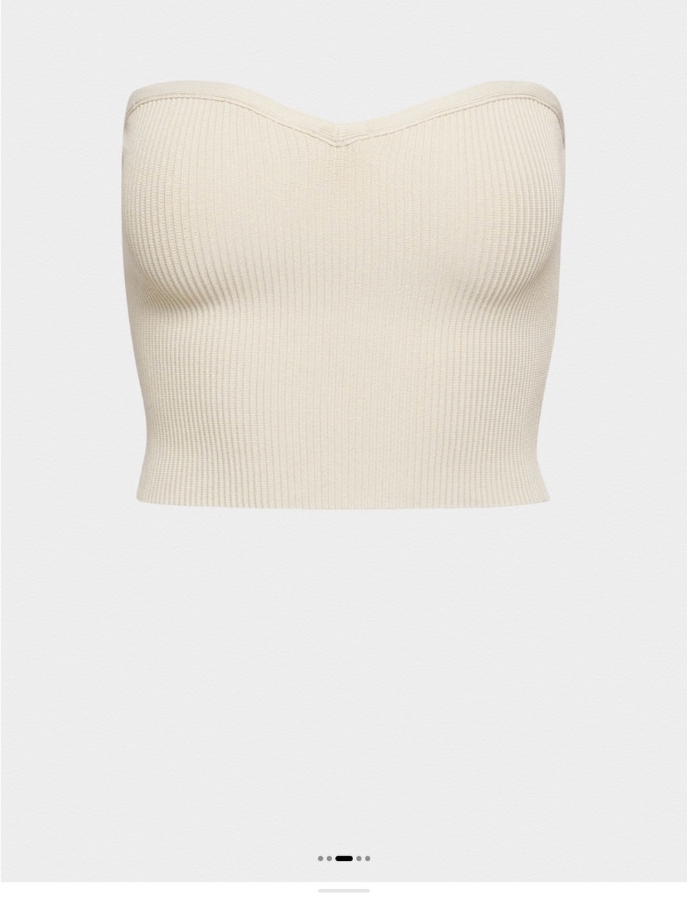 Babaton Ribbed Strapless Tube Top - Cream